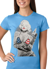 Marilyn Flag Bikini Girls T-shirt