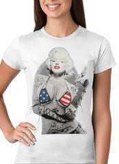 Marilyn Flag Bikini Girls T-shirt