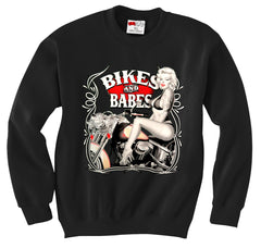 Marilyn Monroe Bikes and Babes Crewneck Sweatshirt