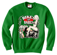 Marilyn Monroe Bikes and Babes Crewneck Sweatshirt