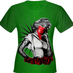 Marilyn Monroe Red Roses Girl's T-Shirt