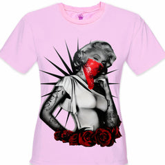 Marilyn Monroe Red Roses Girl's T-Shirt