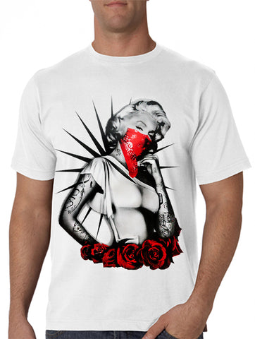 Marilyn Monroe Red Roses Men's T-Shirt 