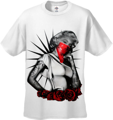 Marilyn Monroe Red Roses Men's T-Shirt