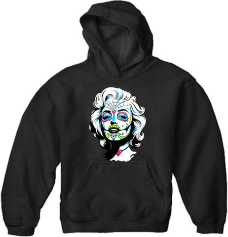 Marilyn Monroe Sugar Skull Face Adult Hoodie