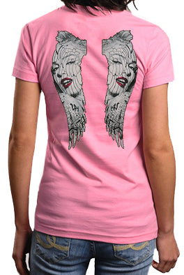 Marilyn Monroe Wings Girls T-Shirt 