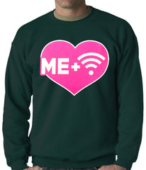 Me + Wifi = <3 Adult Crewneck