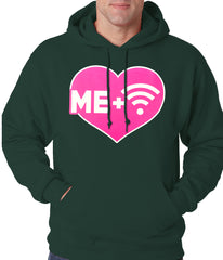 Me + Wifi = <3 Adult Hoodie
