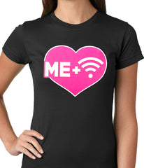 Me + Wifi = <3 Ladies T-shirt
