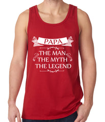 Mens Papa - The Man, The Myth, The Legend Fathers Day Tank Top