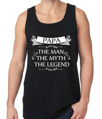 Mens Papa - The Man, The Myth, The Legend Fathers Day Tank Top