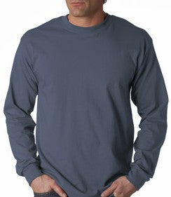 Mens Premium Long Sleeve T-Shirt (Indigo Blue)