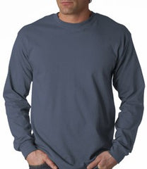 Mens Premium Long Sleeve T-Shirt (Indigo Blue)