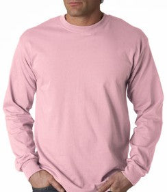 Mens Premium Long Sleeve T-Shirt (Light Pink)