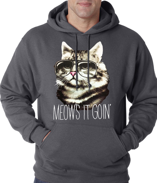 Meow's It Going Funny Cat Adult Hoodie –