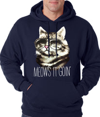 Meow's It Going Funny Cat Adult Hoodie