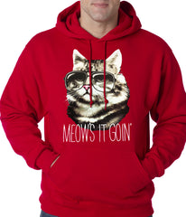 Meow's It Going Funny Cat Adult Hoodie