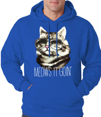 Meow's It Going Funny Cat Adult Hoodie