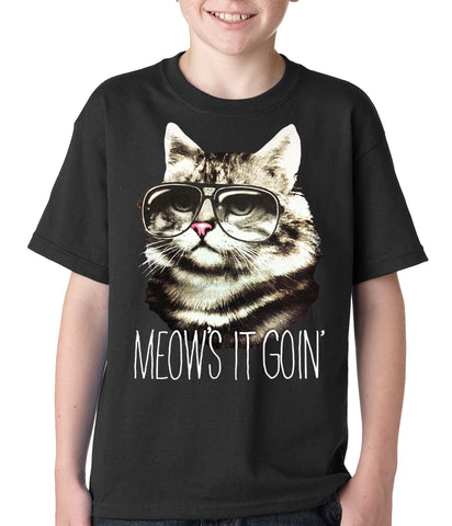 Meow's It Going Funny Cat Kids T-shirt