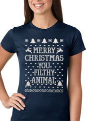 Merry Christmas You Filthy Animal Girls T-shirt