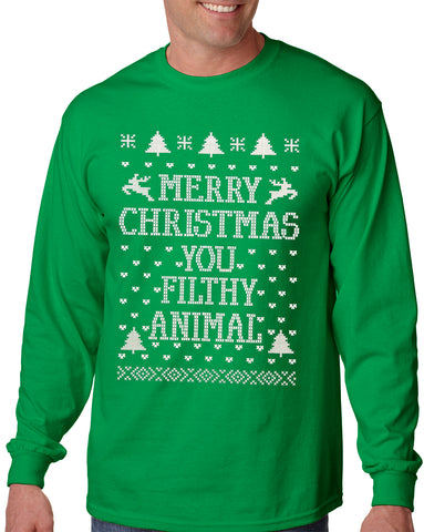 Merry Christmas You Filthy Animal Long Sleeve T-shirt