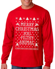Merry Christmas You Filthy Animal Long Sleeve T-shirt