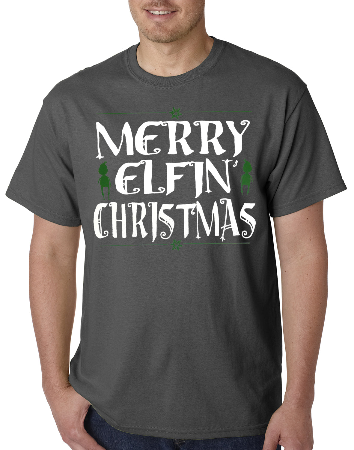 Merry Elfin' Christmas Funny Mens T-shirt