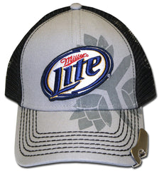 Miller Lite Bottle Opener 3 Hops Trucker Hat