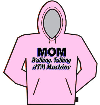 Mom Walking ATM Girls Hoodie