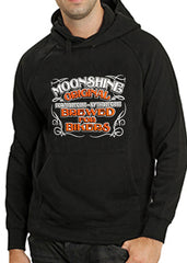 Moonshine Brewed For Bikers Adult Hoodie