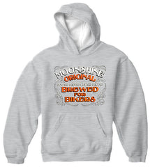 Moonshine Brewed For Bikers Adult Hoodie