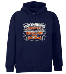 Moonshine Brewed For Bikers Adult Hoodie