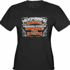 Moonshine Brewed For Bikers Girl's T-Shirt