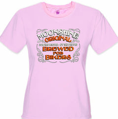 Moonshine Brewed For Bikers Girl's T-Shirt