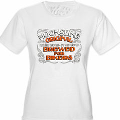 Moonshine Brewed For Bikers Girl's T-Shirt