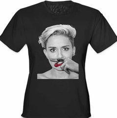 Mustache Funny Girl's T-Shirt