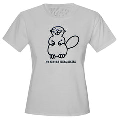 My Beaver Likes Kisses Girls T-Shirt