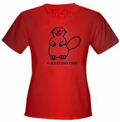 My Beaver Likes Kisses Girls T-Shirt