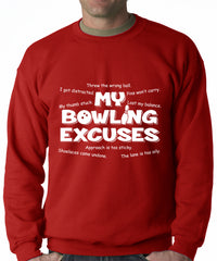 My Bowling Excuses Adult Crewneck Sweatshirt