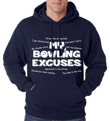 My Bowling Excuses Adult Hoodie