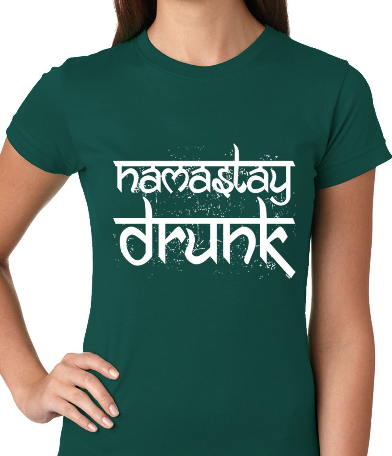 Namastay Drunk Funny Ladies T-shirt