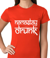 Namastay Drunk Funny Ladies T-shirt