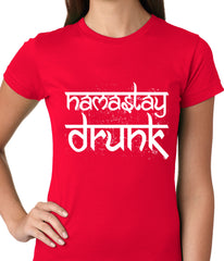 Namastay Drunk Funny Ladies T-shirt