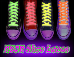 Neon Black Light Reactive Shoe Laces (Pair)