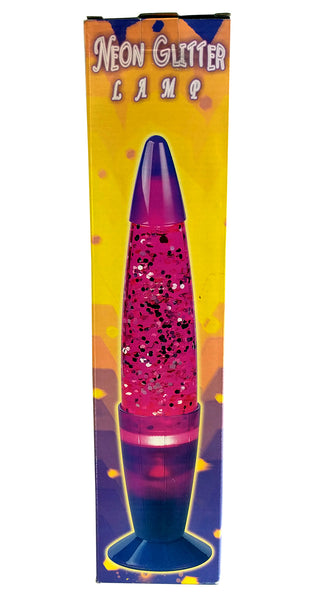 Neon Purple Glitter Lamp (14 Inches) –