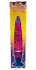 Neon Purple Glitter Lamp (14 Inches)