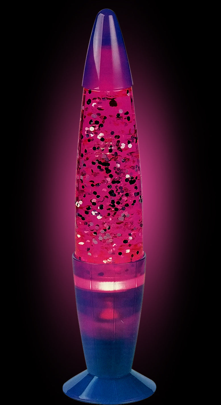 Neon Purple Glitter Lamp (14 Inches)