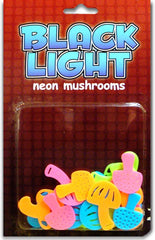 Neon Mushrooms Black Light Reactive Wall Decorations