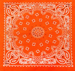 Neon Orange Bandana (Glows Under Black Light)