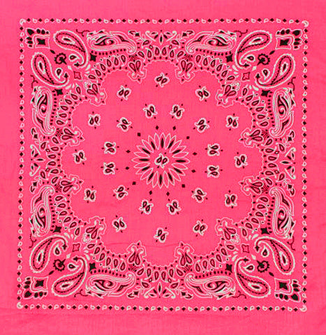 Neon Pink Bandana (Glows Under Black Light)